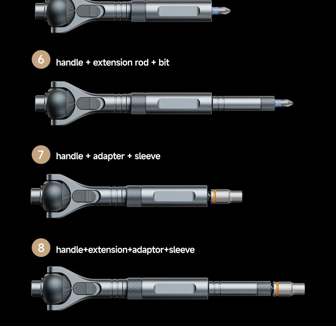 Atuman Magnetic Ratchet Screwdriver Set 40 in 1 Portable Precision Repair Tool Kit for Furniture Computer Bicycle