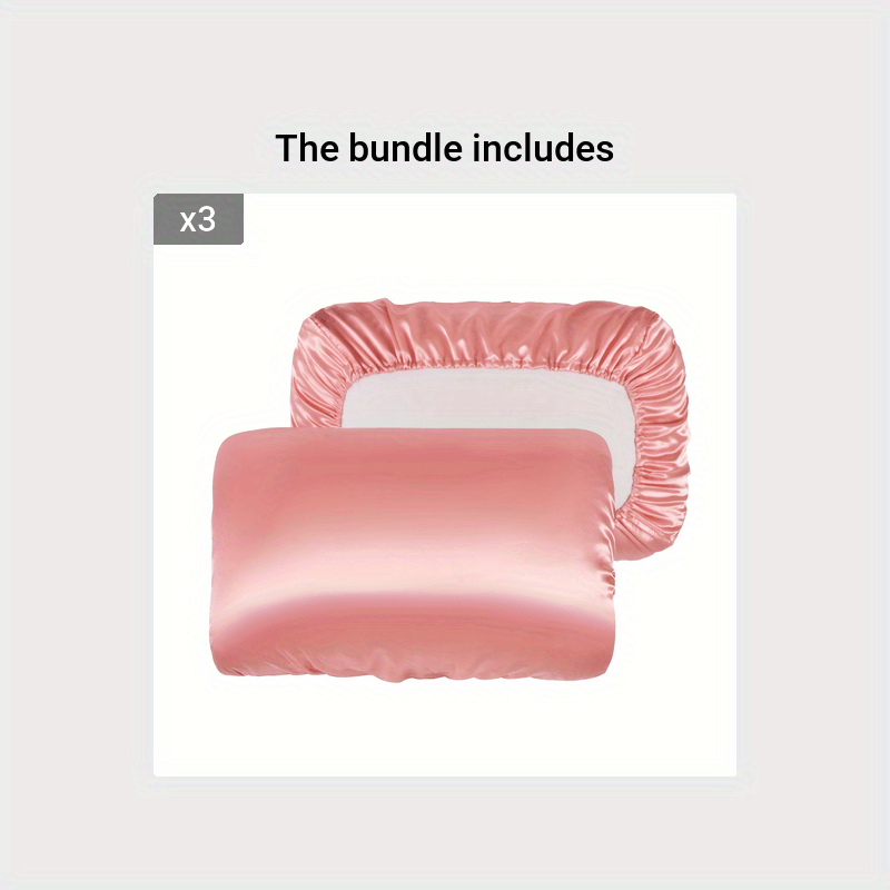 2pcs Soft And Breathable Satin Pillowcase With Elastic Cord - Perfect For A Comfortable Sleep In Your Bedroom