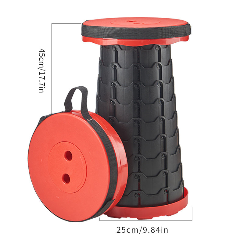 1pc Ultralight Folding Stool - Adjustable Height Portable Bench For Camping, Fishing, And Outdoor Activities - Supports Up To 550lbs