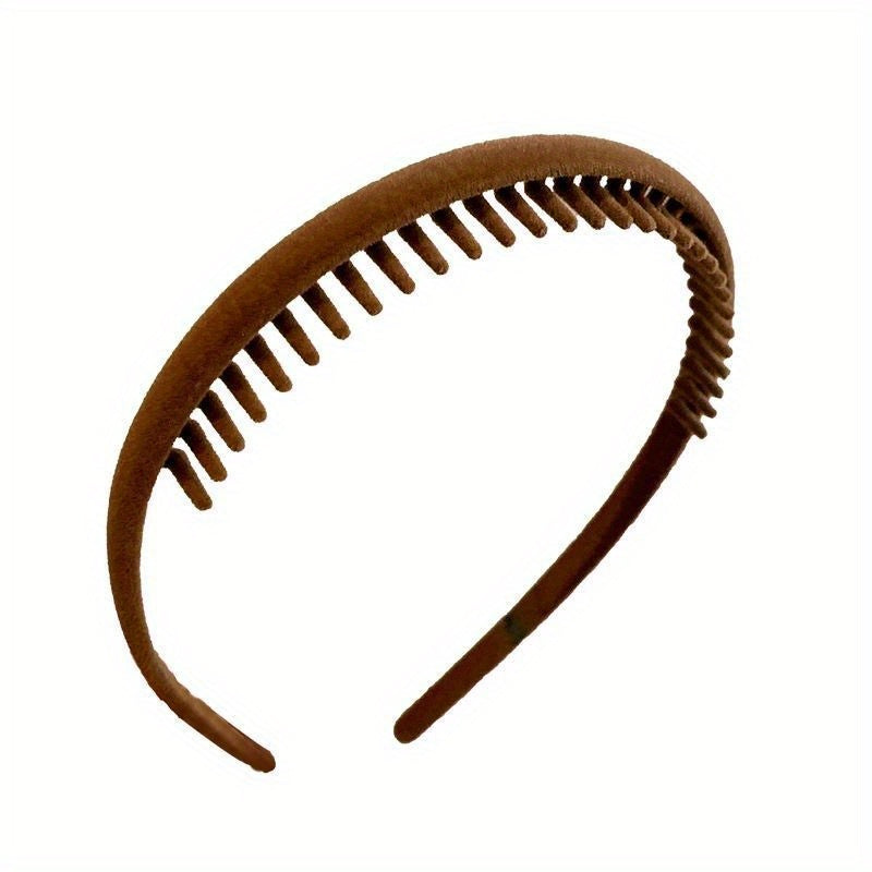 Hair Clip Frosted Color Headband Women's Non-slip Band Teeth Simple Pressure Headband Face Headband Hair Accessories