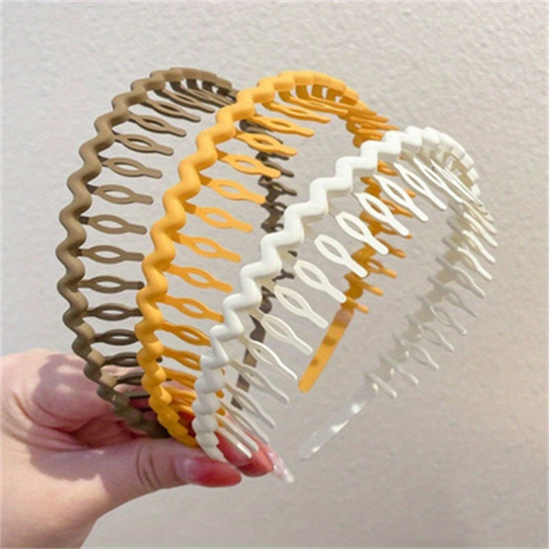 Hair Clip Frosted Color Headband Women's Non-slip Band Teeth Simple Pressure Headband Face Headband Hair Accessories