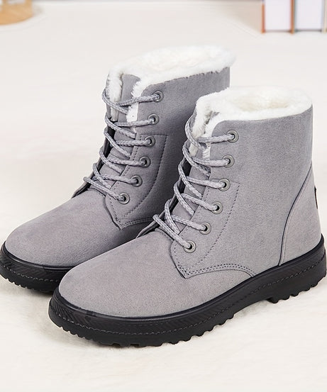 Women'S Winter Boots - Slip-Resistant PU Sole, Lace-Up Closure, Cushioned Insole - Cold Weather Boots for Everyday & Formal Outfits - Extended Sizes Up to US Women'S 44 (EU 43) - Boots for Winter Adventures, Y Terrain Footwea