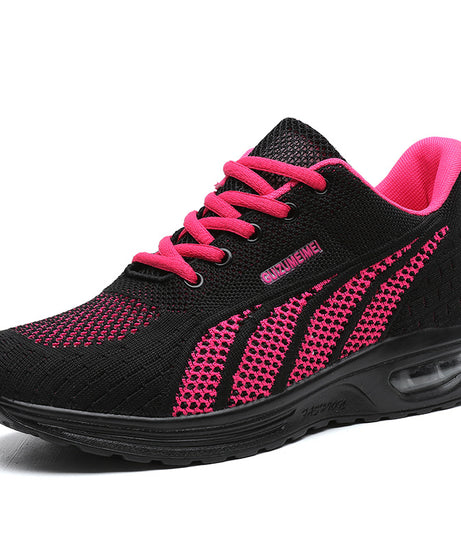 Lightweight Breathable Air Cushion knitted Running Shoes, Women's Footwear