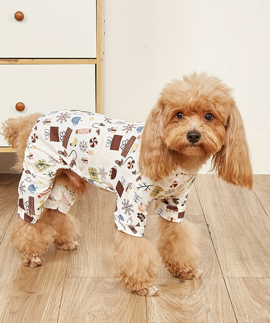 Cute Pet Pajamas for Small and Medium Dogs and Cats - Soft and Comfortable Jumpsuit for Your Furry Friend