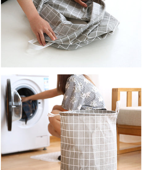 1pc Round Dirty Clothes Basket, Laundry Basket, Portable Dirty Clothes Hamper, laundry hhamper, storage bucket
