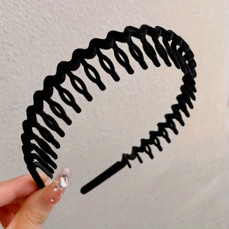 Hair Clip Frosted Color Headband Women's Non-slip Band Teeth Simple Pressure Headband Face Headband Hair Accessories