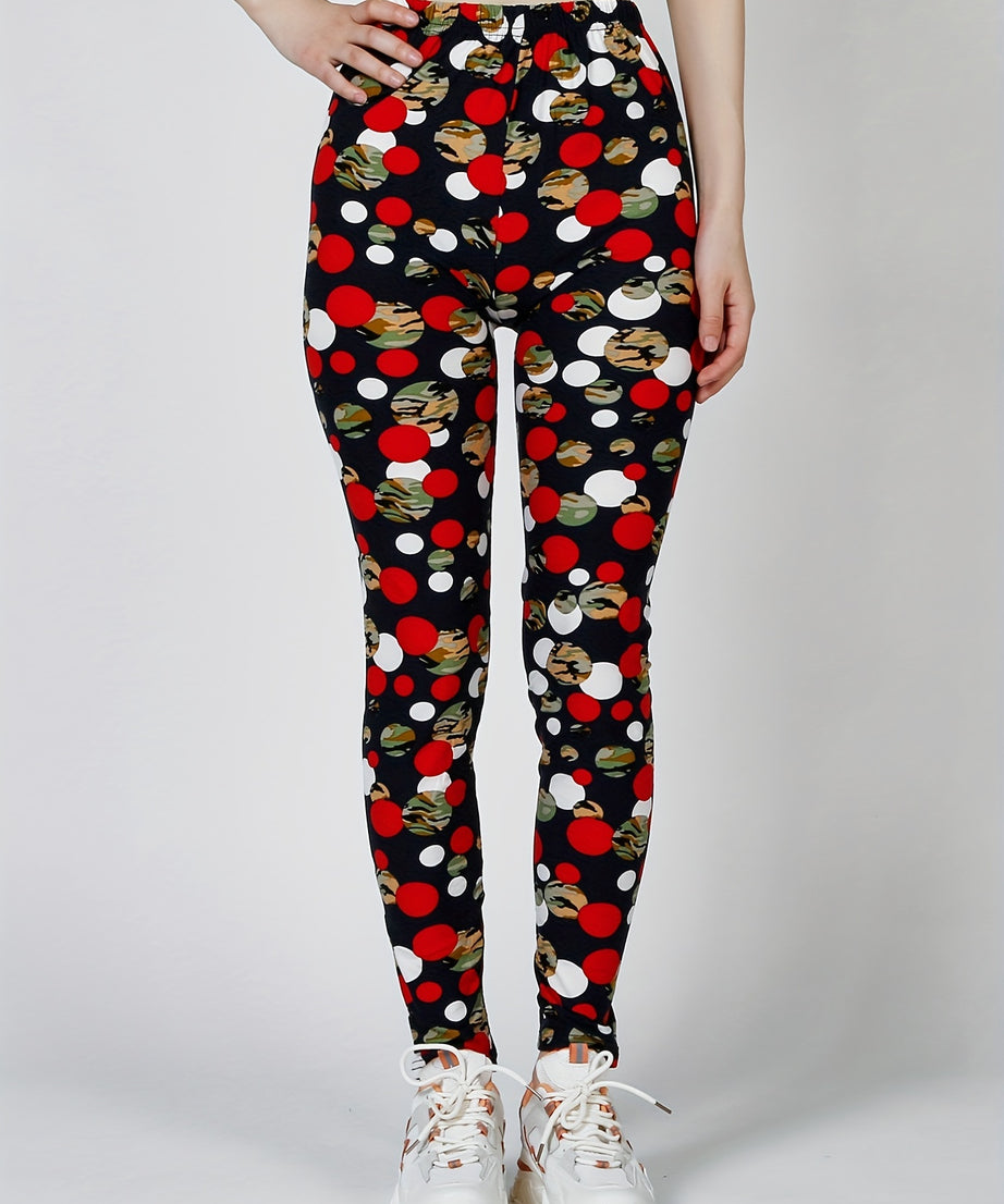 [Floral Leggings] High Waist Floral Printed Women's Leggings | Casual Sweatpants Pants