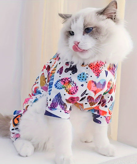 Cute Pet Pajamas for Small and Medium Dogs and Cats - Soft and Comfortable Jumpsuit for Your Furry Friend