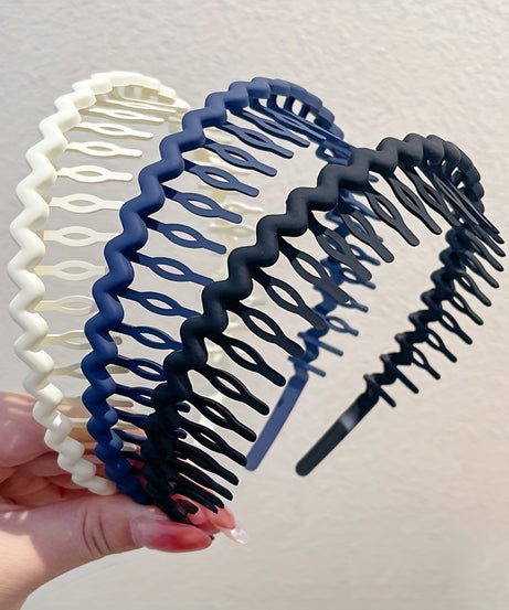 Hair Clip Frosted Color Headband Women's Non-slip Band Teeth Simple Pressure Headband Face Headband Hair Accessories