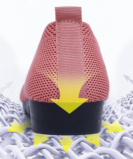 Women's Knitted Solid Color Loafers, Lightweight Non-slip Flat Slip On Shoes, Casual Walking Shoes