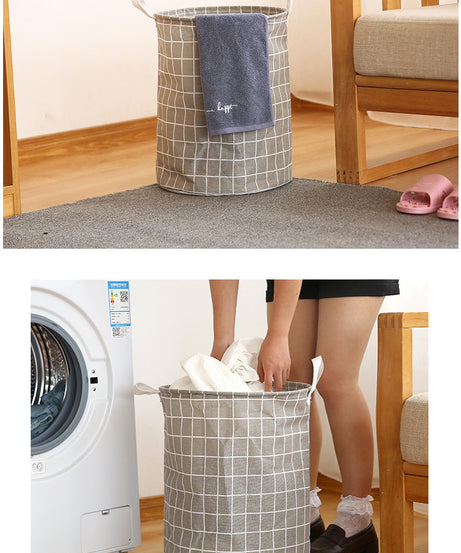 1pc Round Dirty Clothes Basket, Laundry Basket, Portable Dirty Clothes Hamper, laundry hhamper, storage bucket