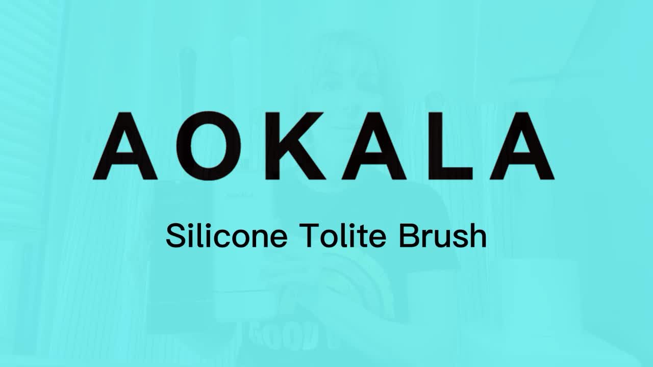 [Christmas Gifts] Aokala Toilet Brush And Holder, Elegant Toilet Bowl Brush Set with Ergonomic Long Handle