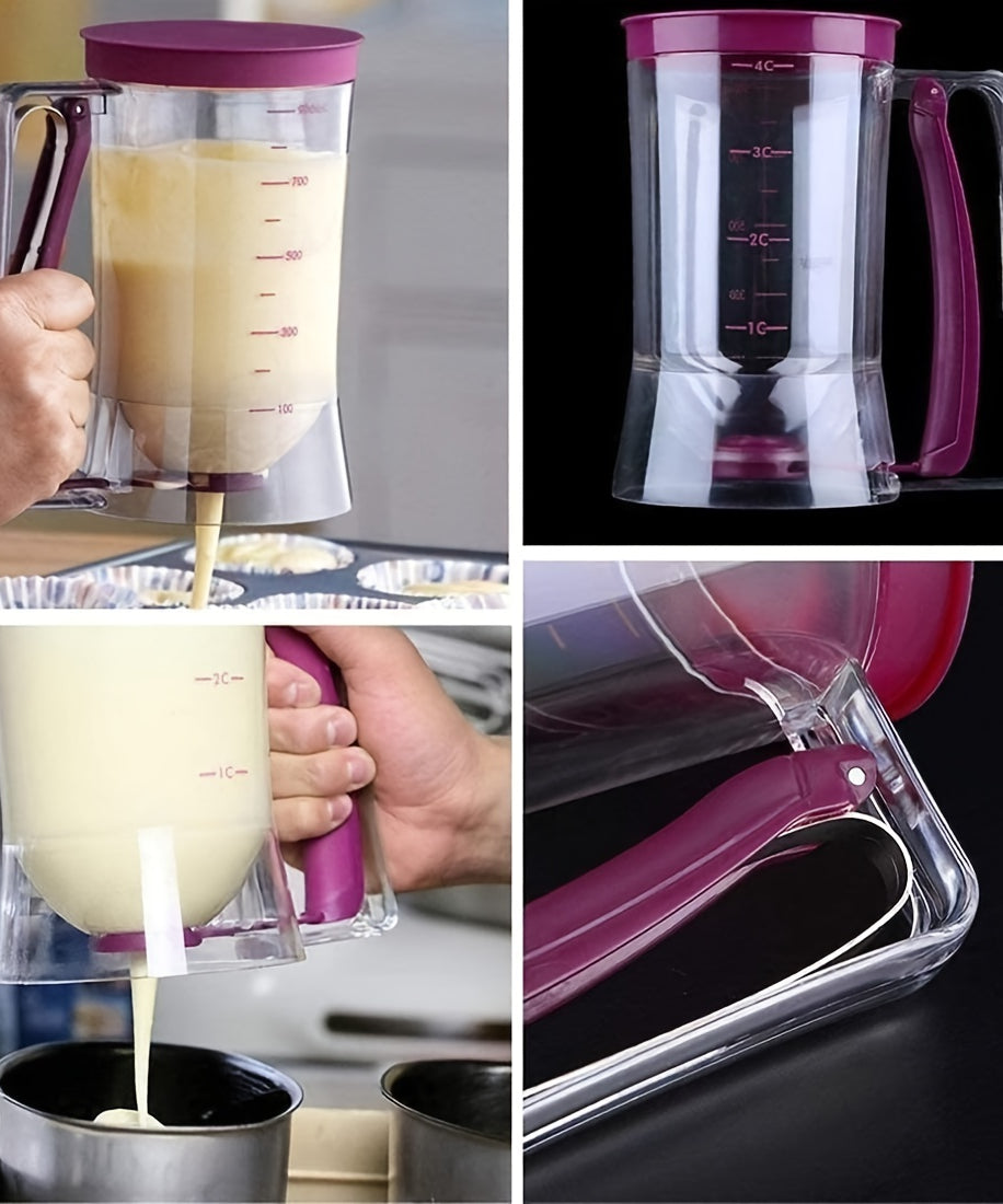 [Collapse Batter Dispenser] 1pc Collapsible Pancake Cupcake Batter Dispenser - Perfect Baking Tool For Cupcakes, Waffles, Muffin Mix, Or Any Baked Goods