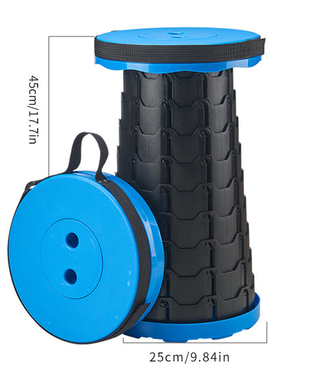 1pc Ultralight Folding Stool - Adjustable Height Portable Bench For Camping, Fishing, And Outdoor Activities - Supports Up To 550lbs