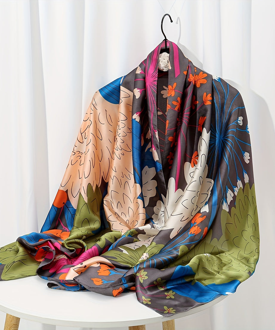 35.4"×70.9" Elegant Landscape Print Scarf Shawl - Windproof, Trendy, and Versatile Outdoor Wrap for Women - Stylish Hijab, Perfect for Any Occasion