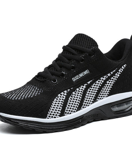 Lightweight Breathable Air Cushion knitted Running Shoes, Women's Footwear