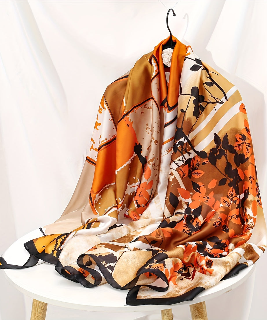 35.4"×70.9" Elegant Landscape Print Scarf Shawl - Windproof, Trendy, and Versatile Outdoor Wrap for Women - Stylish Hijab, Perfect for Any Occasion