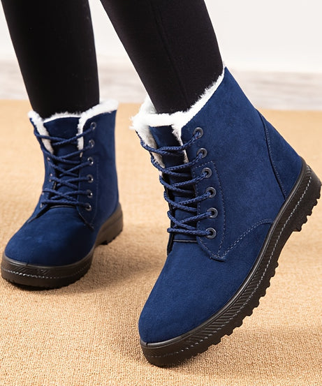 Women'S Winter Boots - Slip-Resistant PU Sole, Lace-Up Closure, Cushioned Insole - Cold Weather Boots for Everyday & Formal Outfits - Extended Sizes Up to US Women'S 44 (EU 43) - Boots for Winter Adventures, Y Terrain Footwea