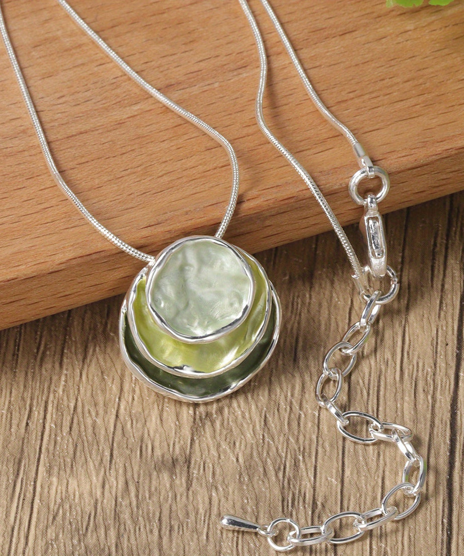 1pc Elegant Blue Enamel Pendant Necklace for Men - Zinc Alloy with Golden Accents, Twisted Rope Chain Design, Sophisticated Accessory for Formal or Casual Attire