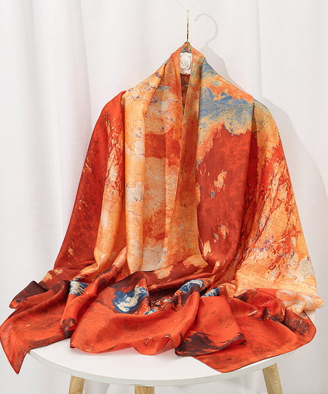 35.4"×70.9" Elegant Landscape Print Scarf Shawl - Windproof, Trendy, and Versatile Outdoor Wrap for Women - Stylish Hijab, Perfect for Any Occasion