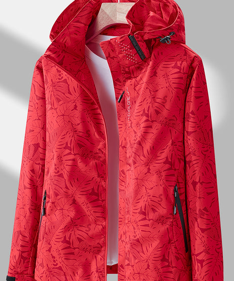 Women'S Windproof Jacket with Full-Zip Front - Lightweight Outdoor Coat, Stand Collar, Non-Stretch Fabric for Hiking, Camping, Travel - Bright Pink Windproof Shell (Spring/Fall/Summer) - Easy-Care Design, Hiking Gear, Camping