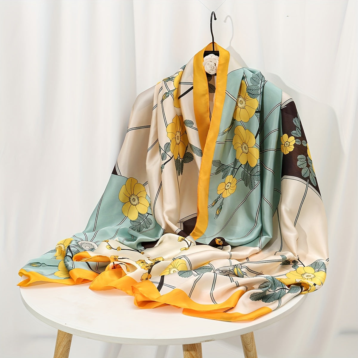 35.4"×70.9" Elegant Landscape Print Scarf Shawl - Windproof, Trendy, and Versatile Outdoor Wrap for Women - Stylish Hijab, Perfect for Any Occasion