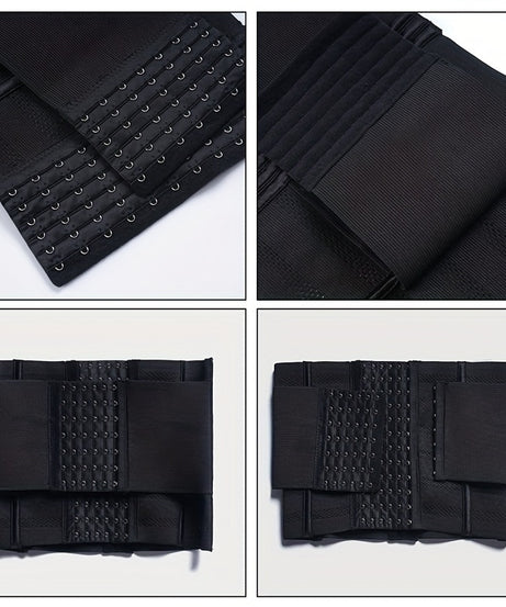 1pc Breathable Polyester Waist Cincher for Women - Medium Control Posture Improvement Shapewear with Adjustable Closure, Knit Fabric Weave, Hand Washable - 1pc