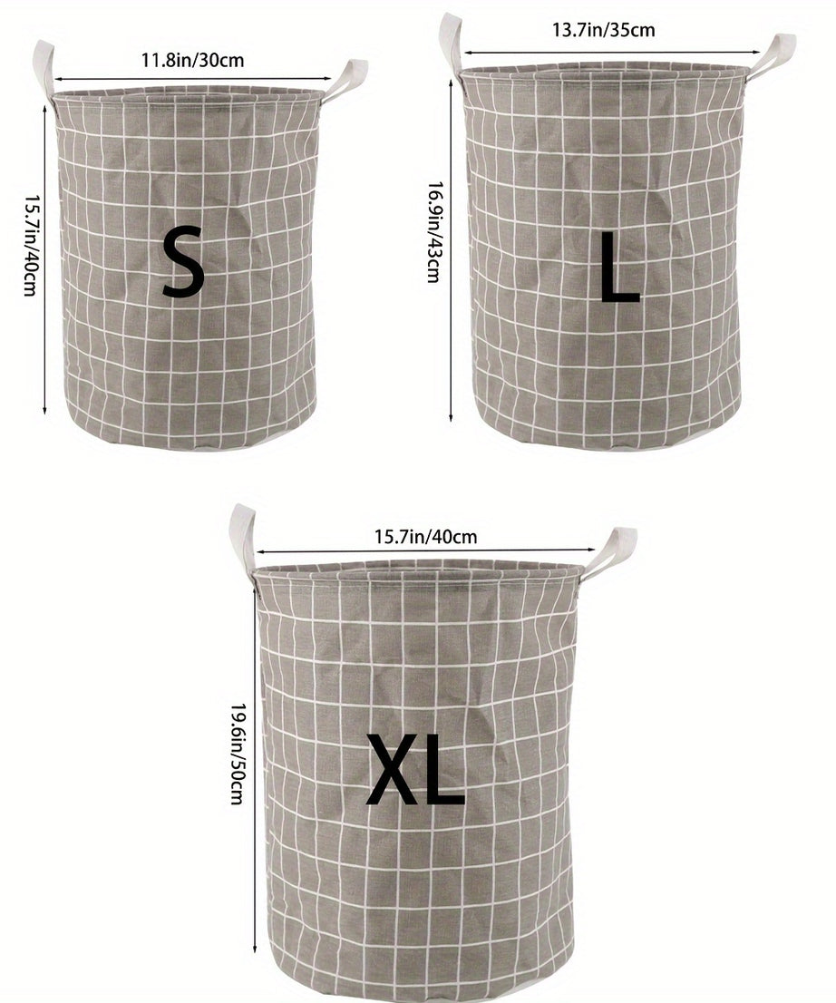 1pc Round Dirty Clothes Basket, Laundry Basket, Portable Dirty Clothes Hamper, laundry hhamper, storage bucket