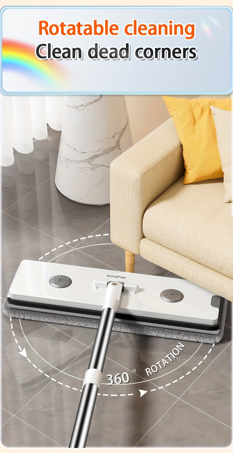 7-fold Scraper Cleaner: Home Cleaning Tool with 7-fold Scraper and Water Tank - Suitable for Kitchen, Bathroom, Living Room, Bedroom - No Electricity Required