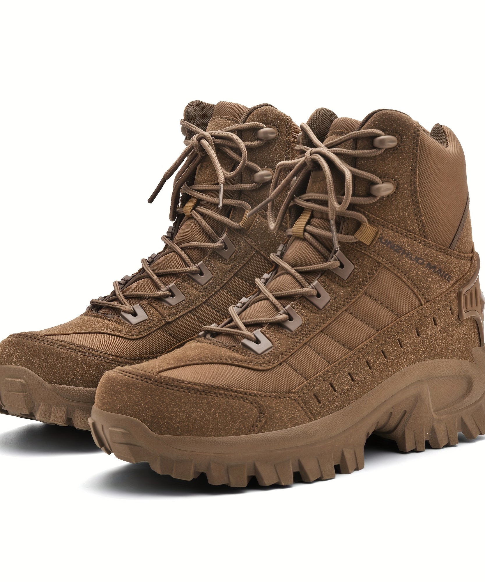 Men's High Top Hiking Boots, Shock-absorbing Non-slip Desert Boot, Winter Outdoor Camping Trekking Shoes