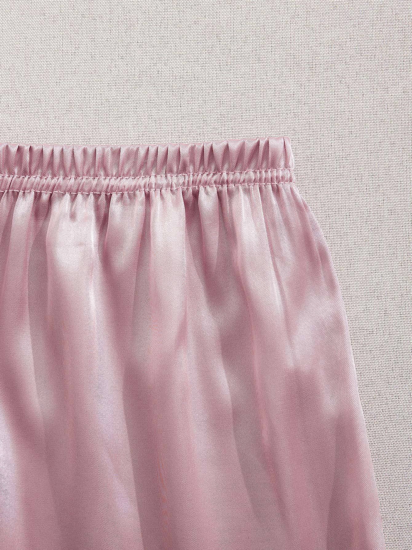 3 Sets Satin Pajama Set, Short Sleeve Lapel Top & Elastic Waistband Shorts, Women's Sleepwear & Loungewear