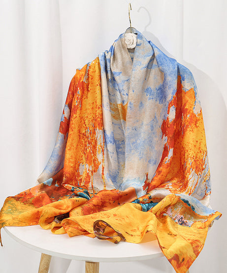 35.4"×70.9" Elegant Landscape Print Scarf Shawl - Windproof, Trendy, and Versatile Outdoor Wrap for Women - Stylish Hijab, Perfect for Any Occasion