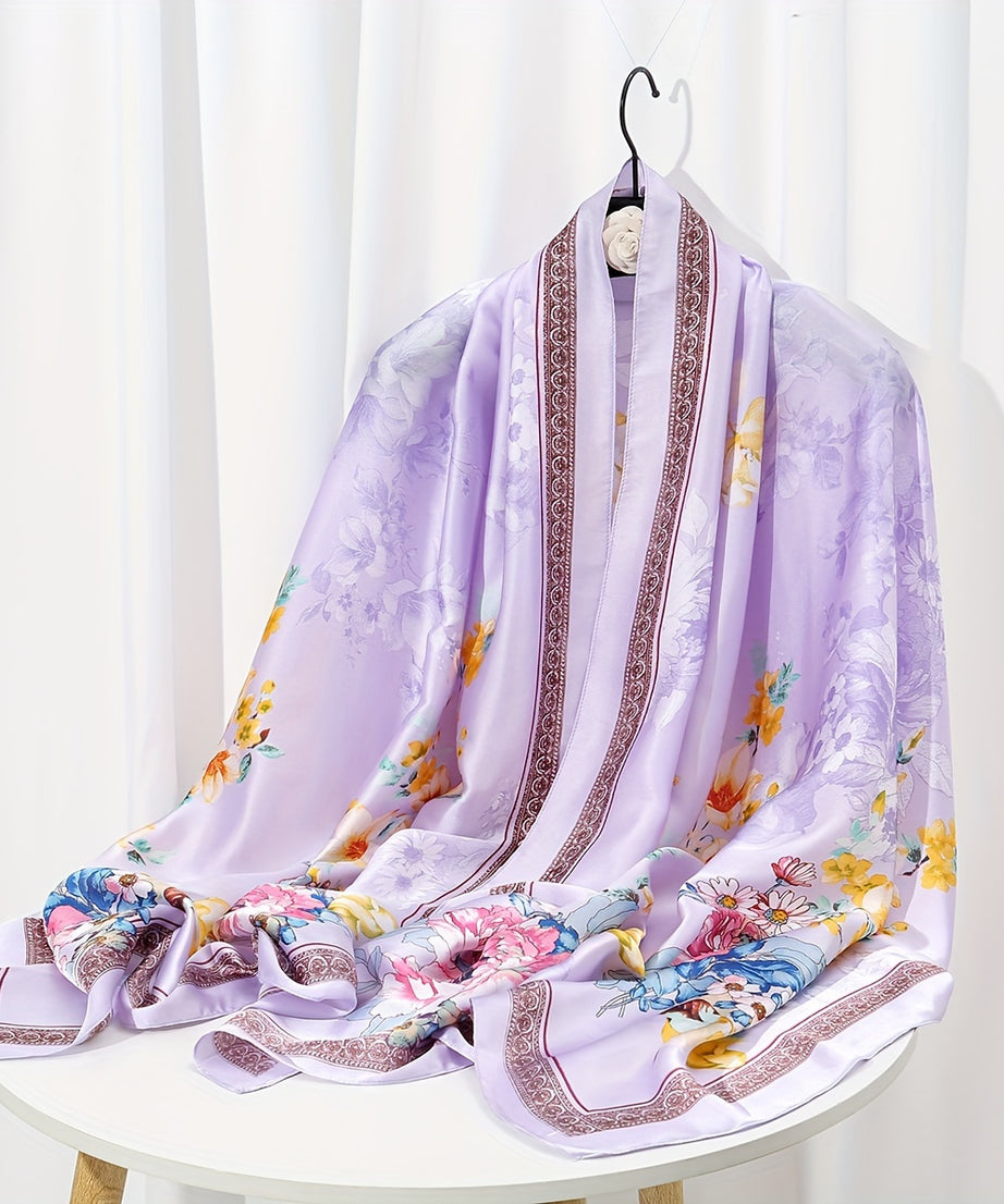 35.4"×70.9" Elegant Landscape Print Scarf Shawl - Windproof, Trendy, and Versatile Outdoor Wrap for Women - Stylish Hijab, Perfect for Any Occasion