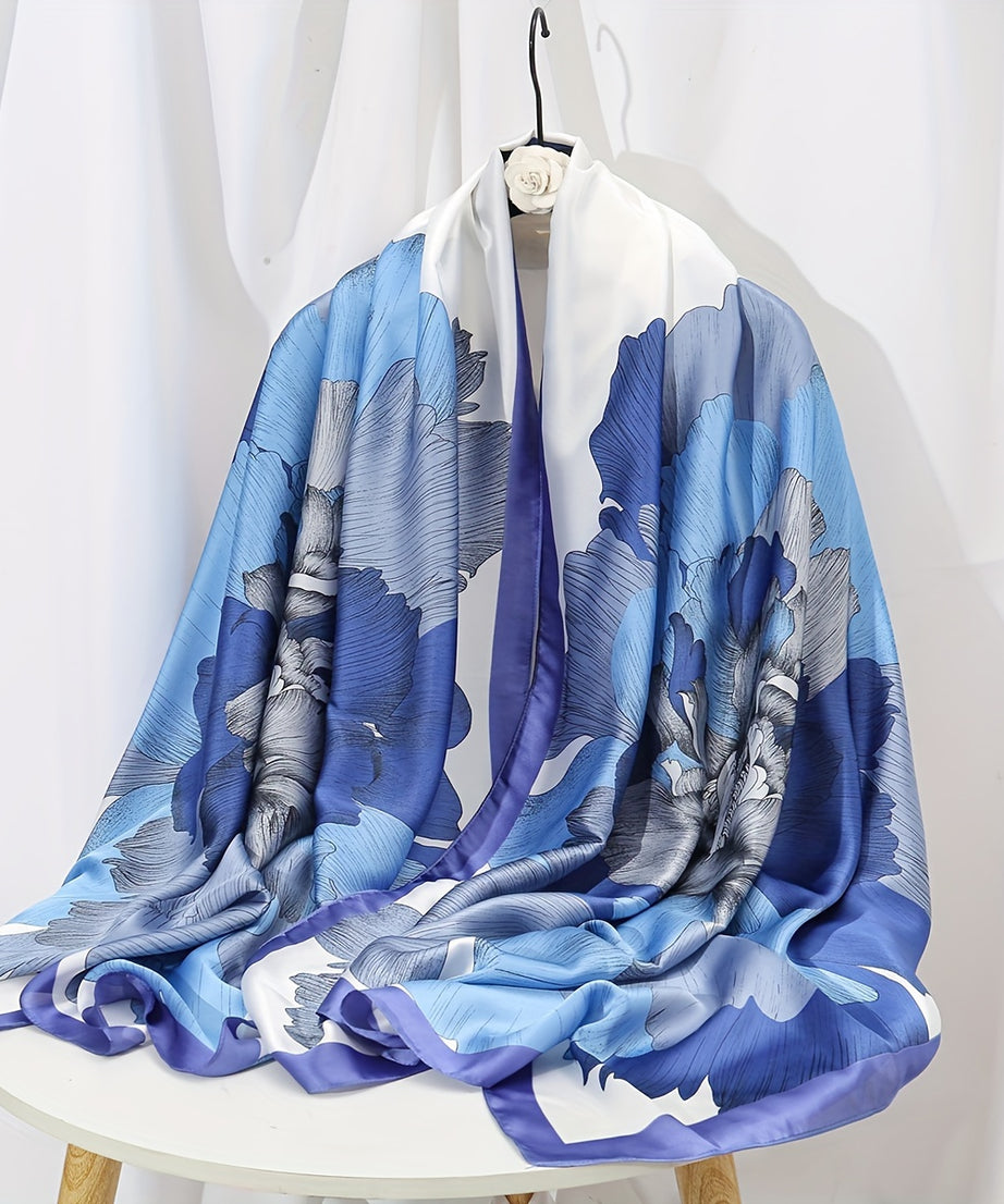 35.4"×70.9" Elegant Landscape Print Scarf Shawl - Windproof, Trendy, and Versatile Outdoor Wrap for Women - Stylish Hijab, Perfect for Any Occasion