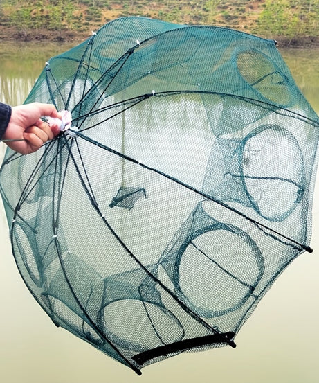 1pc Foldable Hexagonal Umbrella Fishing Net: Catch Minnow, Crayfish, and Crabs Effortlessly!