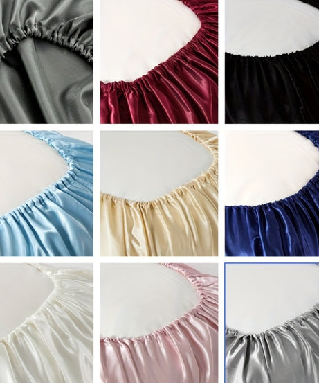 2pcs Soft And Breathable Satin Pillowcase With Elastic Cord - Perfect For A Comfortable Sleep In Your Bedroom