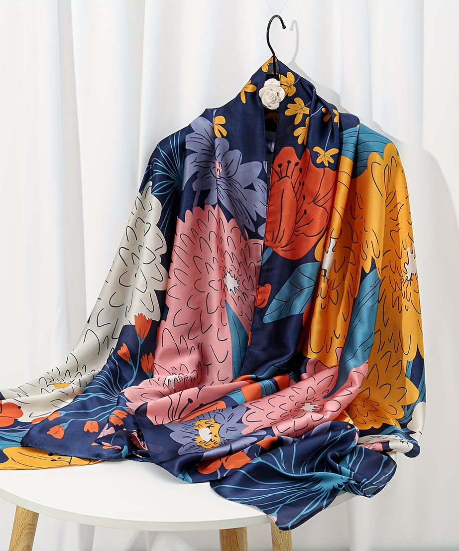 35.4"×70.9" Elegant Landscape Print Scarf Shawl - Windproof, Trendy, and Versatile Outdoor Wrap for Women - Stylish Hijab, Perfect for Any Occasion