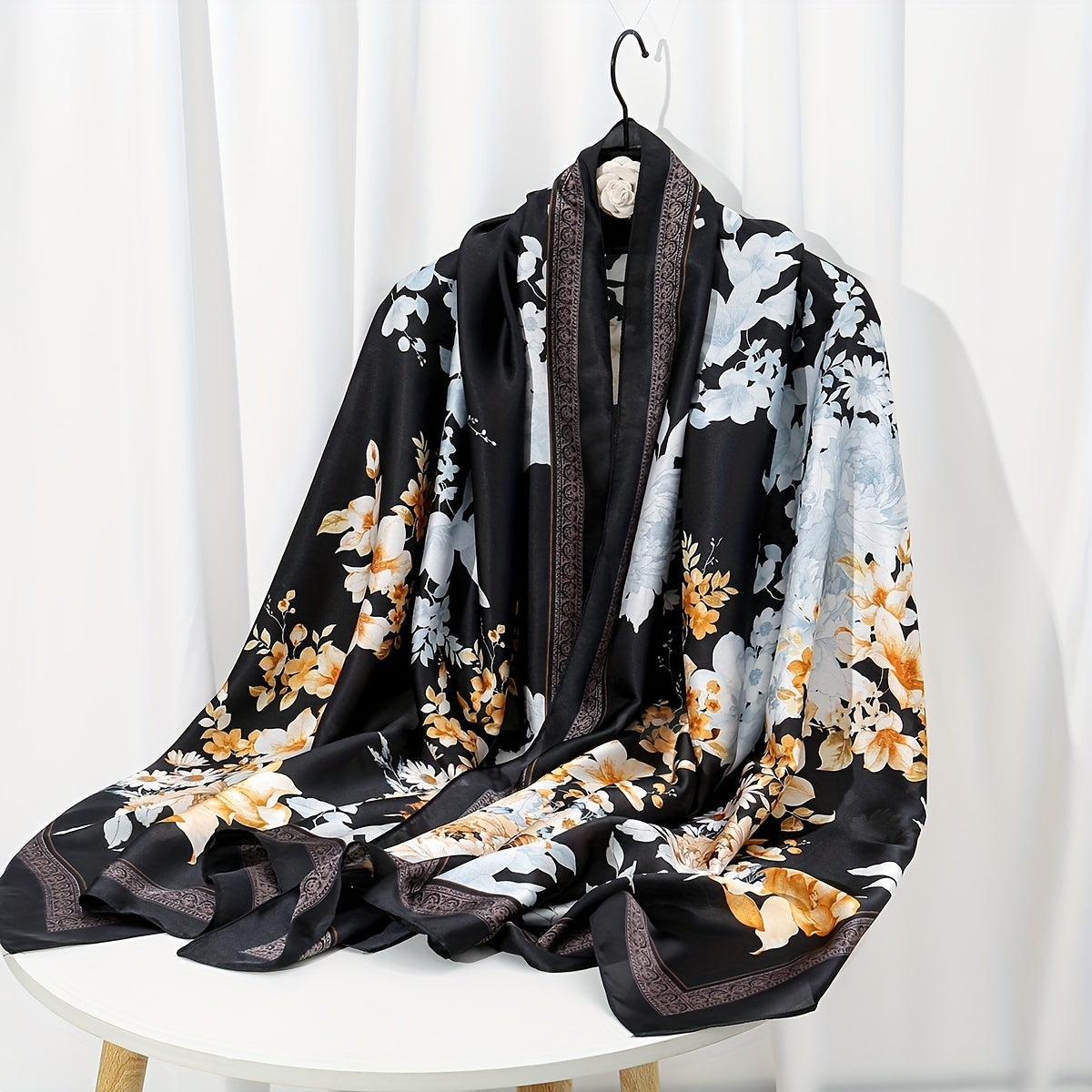 35.4"×70.9" Elegant Landscape Print Scarf Shawl - Windproof, Trendy, and Versatile Outdoor Wrap for Women - Stylish Hijab, Perfect for Any Occasion