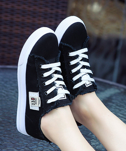 [Casual Canvas Shoes] White Women's Casual Round Toe Solid Color Canvas Shoes | Flat Bottom, PVC Sole, Fabric Upper And Insole, Hand Wash, No Dry Clean, Spring, Autumn, All Season 2022