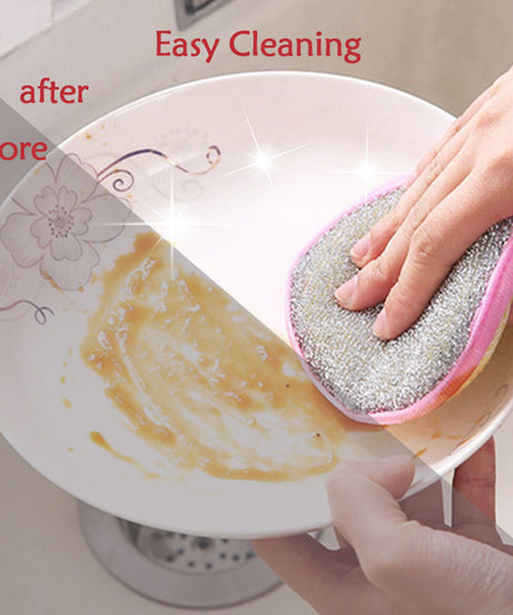 5/10pcs, Double Side Dishwashing Sponge Pan Pot Dish Wash Sponges Household Cleaning Tools Kitchen Tableware Dish Washing Brush