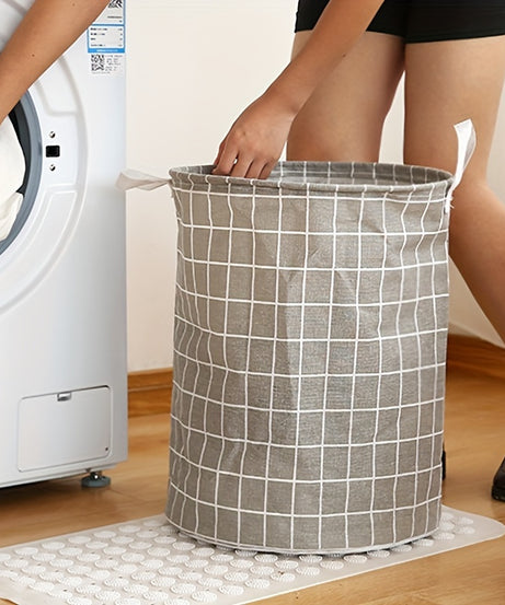 1pc Round Dirty Clothes Basket, Laundry Basket, Portable Dirty Clothes Hamper, laundry hhamper, storage bucket