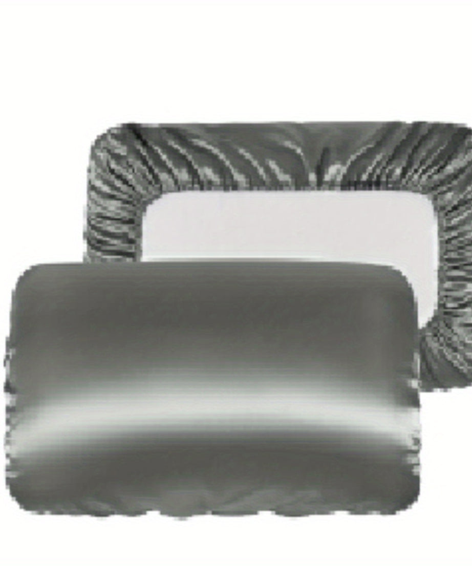 2pcs Soft And Breathable Satin Pillowcase With Elastic Cord - Perfect For A Comfortable Sleep In Your Bedroom