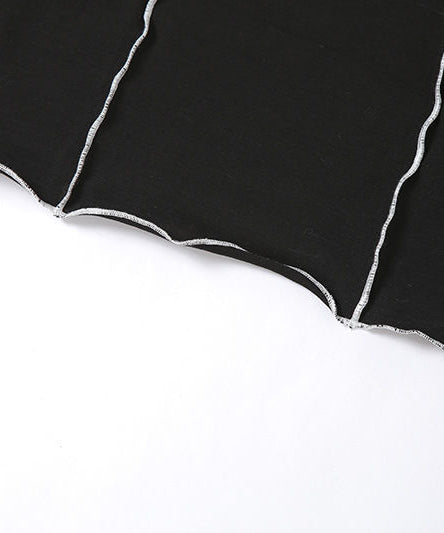 Off Shoulder Hollow Crew Neck T-shirt, Casual Loose Long Sleeve Fashion Summer Slim Bottoming T-Shirts Tops, Women's Clothing