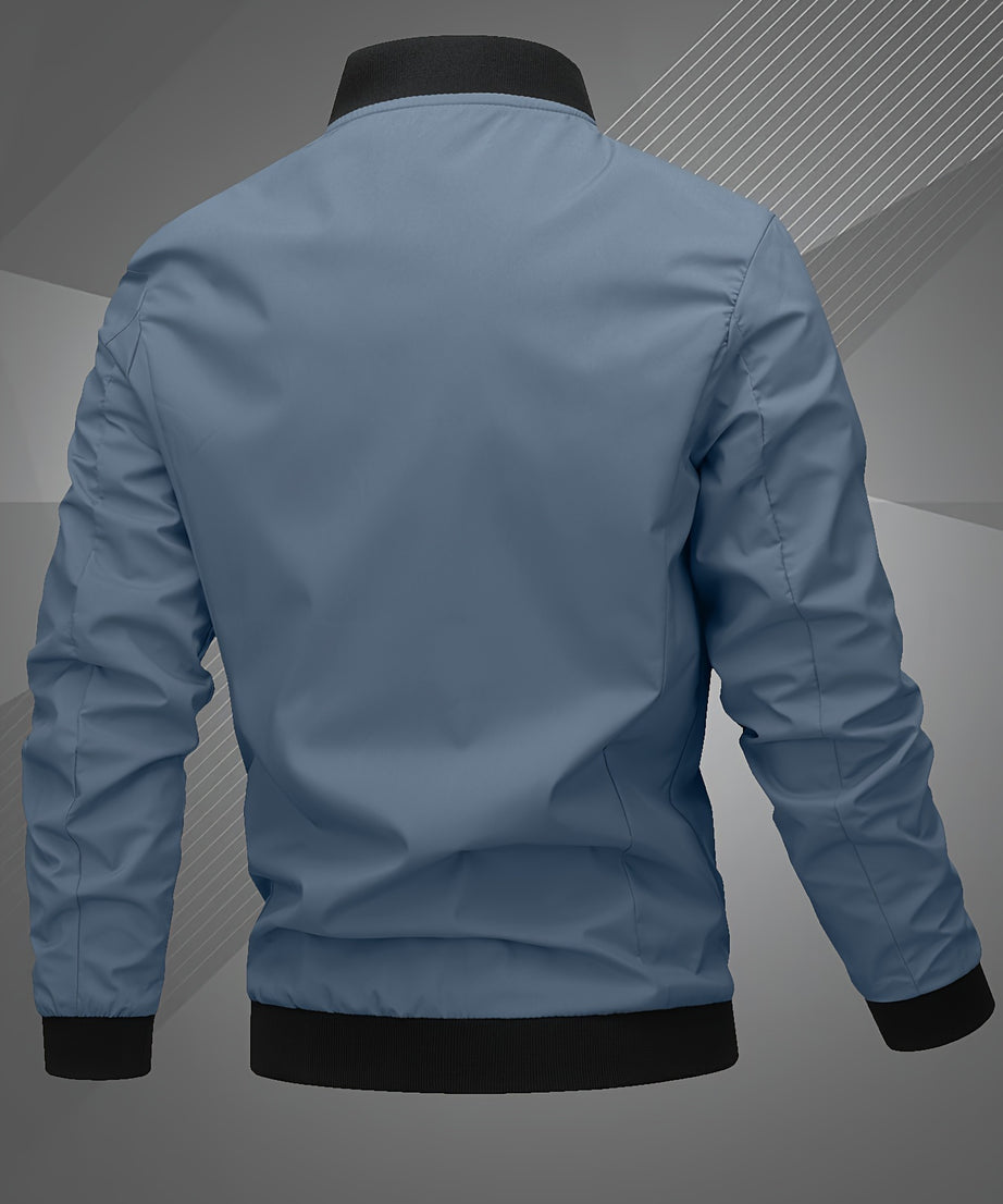 Men'S Letter Embroidered Casual Bomber Jacket, Mens Winter Jackets And Coats, Fridays Items, Mens Gifts Ideas, Gifts for Men, Thermal Wear for Men, Christmas Gifts, Suitable for Everyday Life, Home, Outdoor, Work, And Leisure