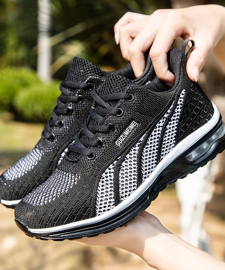 Lightweight Breathable Air Cushion knitted Running Shoes, Women's Footwear