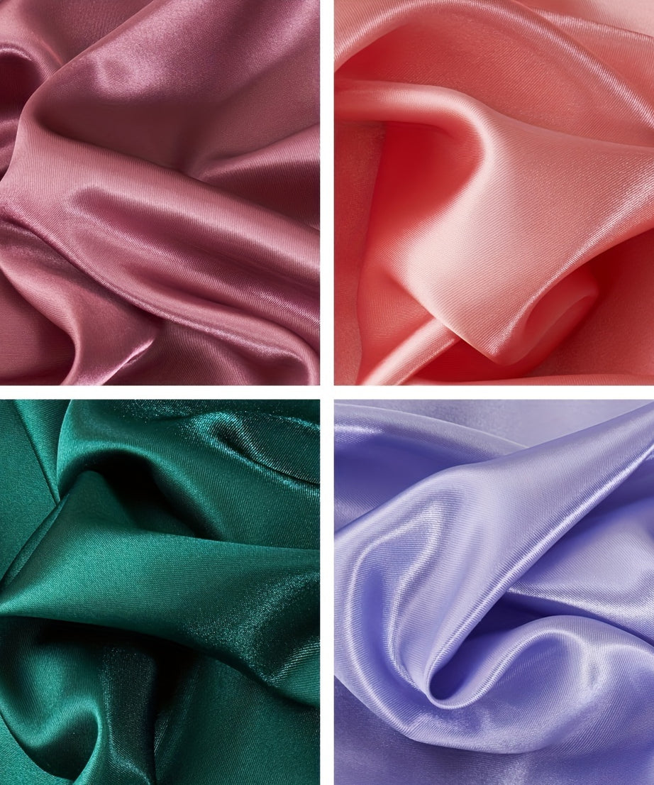 2pcs Soft And Breathable Satin Pillowcase With Elastic Cord - Perfect For A Comfortable Sleep In Your Bedroom