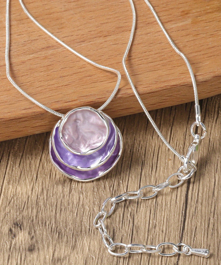 1pc Elegant Blue Enamel Pendant Necklace for Men - Zinc Alloy with Golden Accents, Twisted Rope Chain Design, Sophisticated Accessory for Formal or Casual Attire