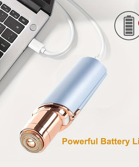 Conduroma Facial Hair Remover & Painless Shaver - USB- Epilation Razor for Women & Men, Face, Body, Bikini, Mustache, Eyebrow, Lip & Chin Trimmer, At- Hair Removal Device (USB Rechargeable)