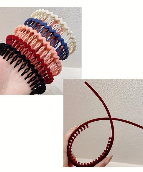 Hair Clip Frosted Color Headband Women's Non-slip Band Teeth Simple Pressure Headband Face Headband Hair Accessories