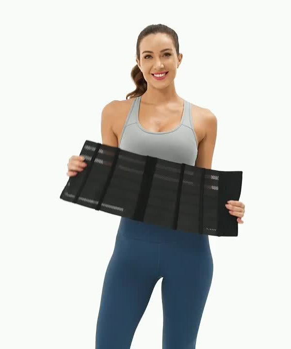 1pc Breathable Polyester Waist Cincher for Women - Medium Control Posture Improvement Shapewear with Adjustable Closure, Knit Fabric Weave, Hand Washable - 1pc